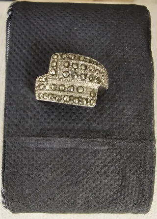 Sortija Plata con Marcasitas