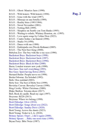 CD'S originales. Más de 600 Títulos. Listado 1.