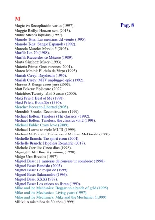 CD'S originales. Más de 600 Títulos. Listado 1.