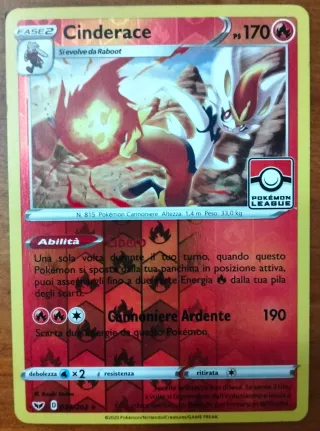 Cinderace Pokémon League Carta