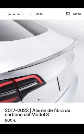 Alerón Fibra Carbono Tesla Model 3