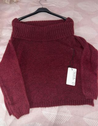 Chaleco de punto rojo