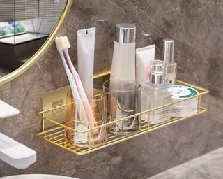 Estante Dorado Sin Taladro