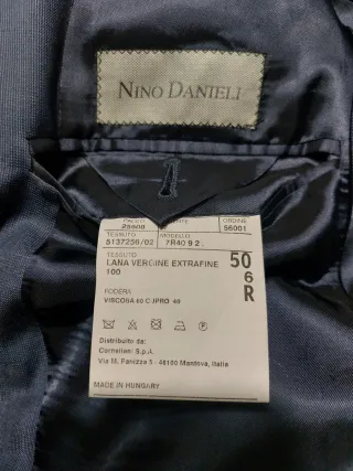 Abito uomo lana blu/grigio