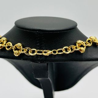 GARGANTILLA BOLAS DIAMANTADAS. Hueco. 18K.