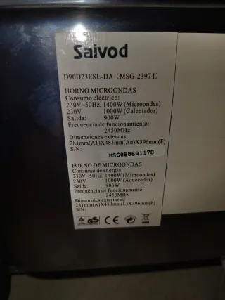 Microondas Saivod