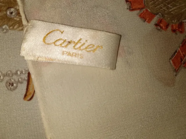 Foulard Cartier Paris Seta Vintage