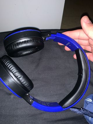 Cascos Bluetooth Azul y Negro
