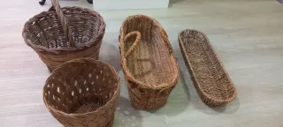 Cestitas de mimbre y ratán
