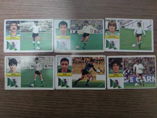 6 cromos fútbol Santander 82/83 Sin pegar