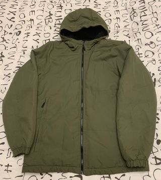 Parka verde hombre con capucha