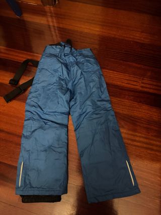 Peto de nieve azul con tirantes 110-116cm