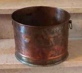 Fioriera/sottovaso vintage rame e ottone