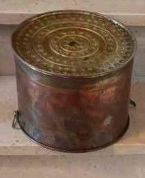 Fioriera/sottovaso vintage rame e ottone