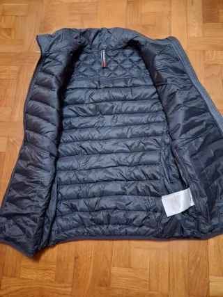 Chaleco acolchado gris hombre