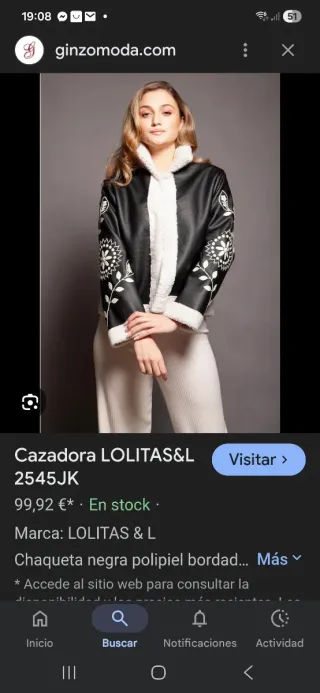 Chaqueta LOLITAS&L negra bordada