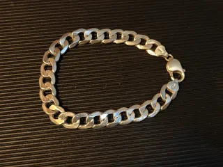 Pulsera Cubana Plata 925