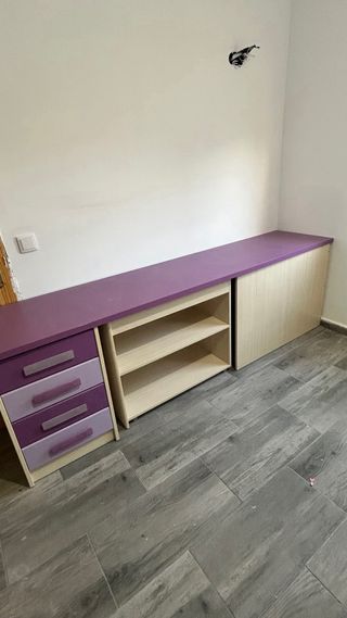 Cama nido con escritorio y cajones