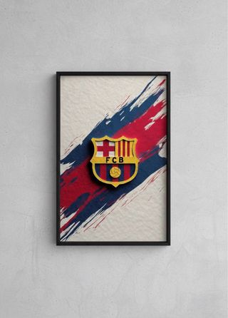 Quadro Logo Calcio A4 con Cornice – Arte Sportiva