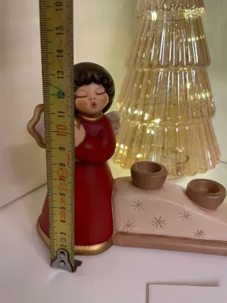 Porta candele Thun angelo rosso oro