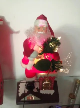 Figura Papá Noel con luces