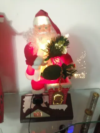 Figura Papá Noel con luces