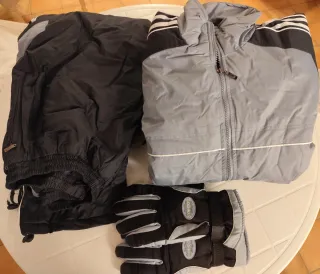 ABB. NEVE UOMO TAGLIA L : GIACCA PANTALONI GUANTI