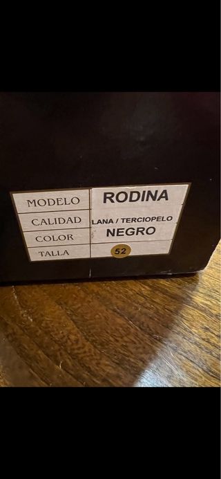 Gorro Fallero Niño Oliver T/52 Negro