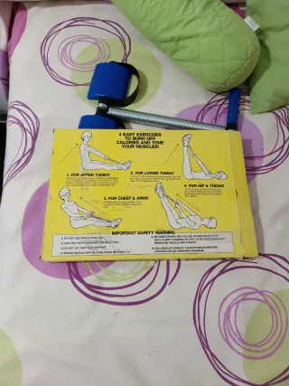 Lote rueda Abdominal y  mancuernas