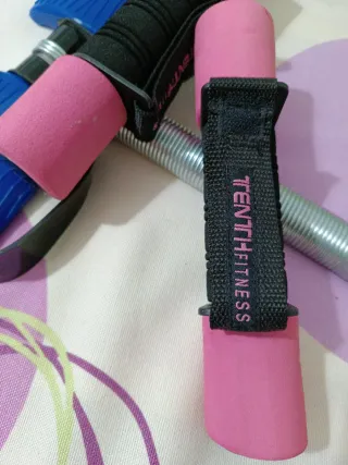 Lote rueda Abdominal y  mancuernas