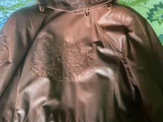 Giubbotto vintage pelle marrone