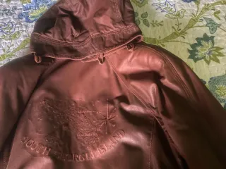 Giubbotto vintage pelle marrone