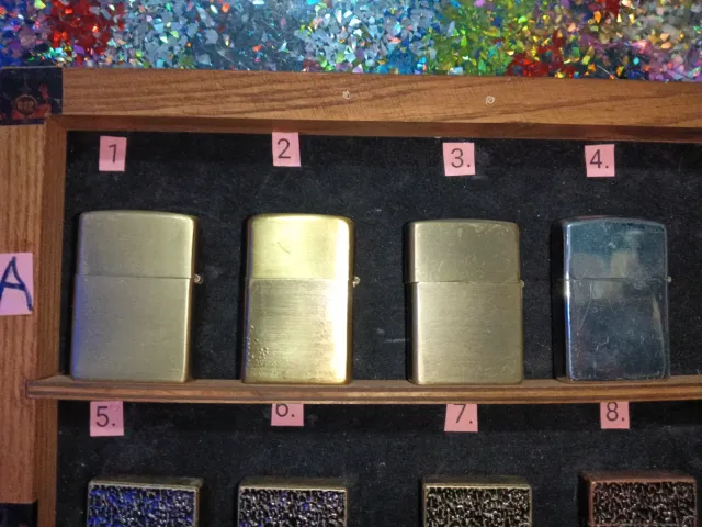 Set completo di 8 accendini tipo Zippo pesanti garantiti