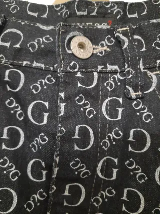 Gonna jeans Guess monogram blu
