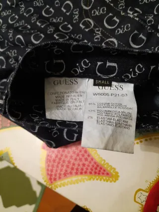 Gonna jeans Guess monogram blu