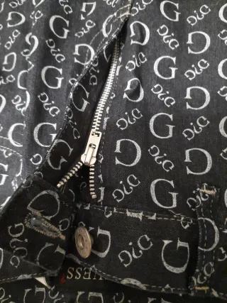 Gonna jeans Guess monogram blu
