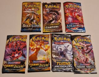 Bustine Pokemon miste x7 VUOTE