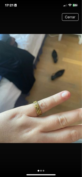 Anillo dorado acero inoxidable