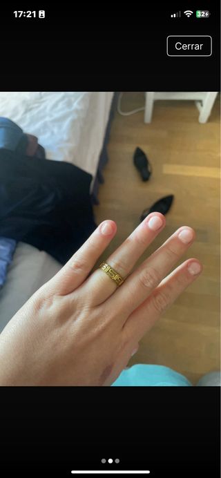 Anillo dorado acero inoxidable