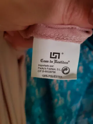 Vestido de fiesta largo, turquesa.