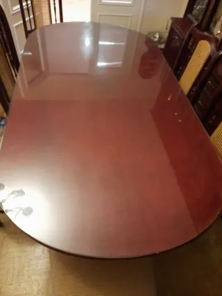 Mesa comedor y 6 sillas madera