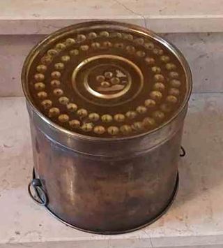 Fioriera vintage rame e ottone