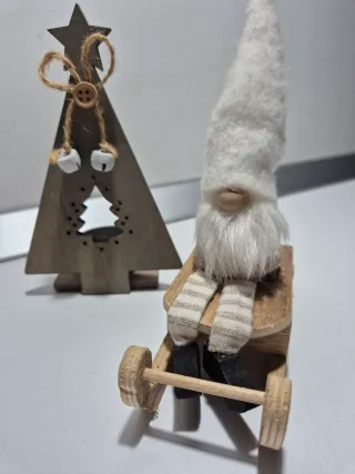Decorazioni Natalizie in Legno e Stoffa
