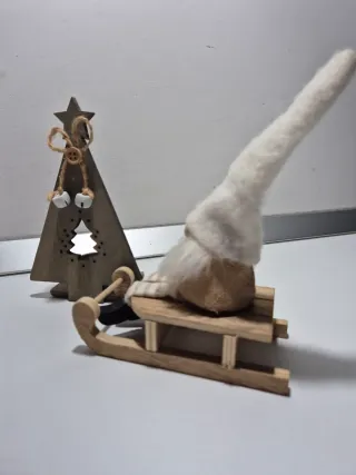 Decorazioni Natalizie in Legno e Stoffa