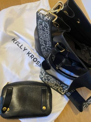 Borsa secchiello Kelly Kross con pochette removib