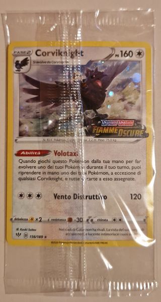 Carta Pokemon Corviknight 156/189 ITA HOLO PROMO