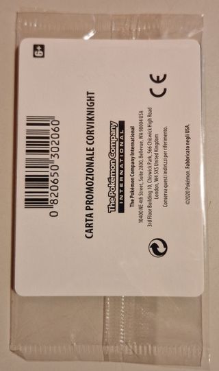 Carta Pokemon Corviknight 156/189 ITA HOLO PROMO