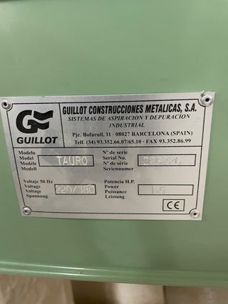 Aspirador Guillot para maquinaria