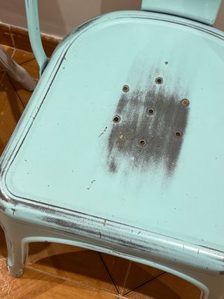 Juego de 2 Sillas Metálicas Rústicas