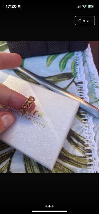 Anillo dorado acero inoxidable ajustable